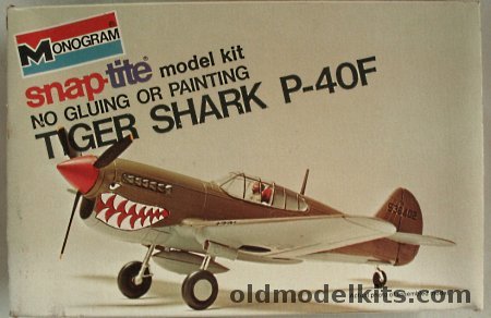 Monogram 1/72 P-40F Tiger Shark Snap-Tite, 7577 plastic model kit